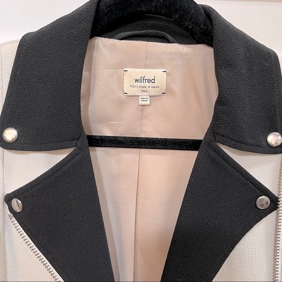 Aritzia Moto Black and White Blazer - Picture 2 of 5